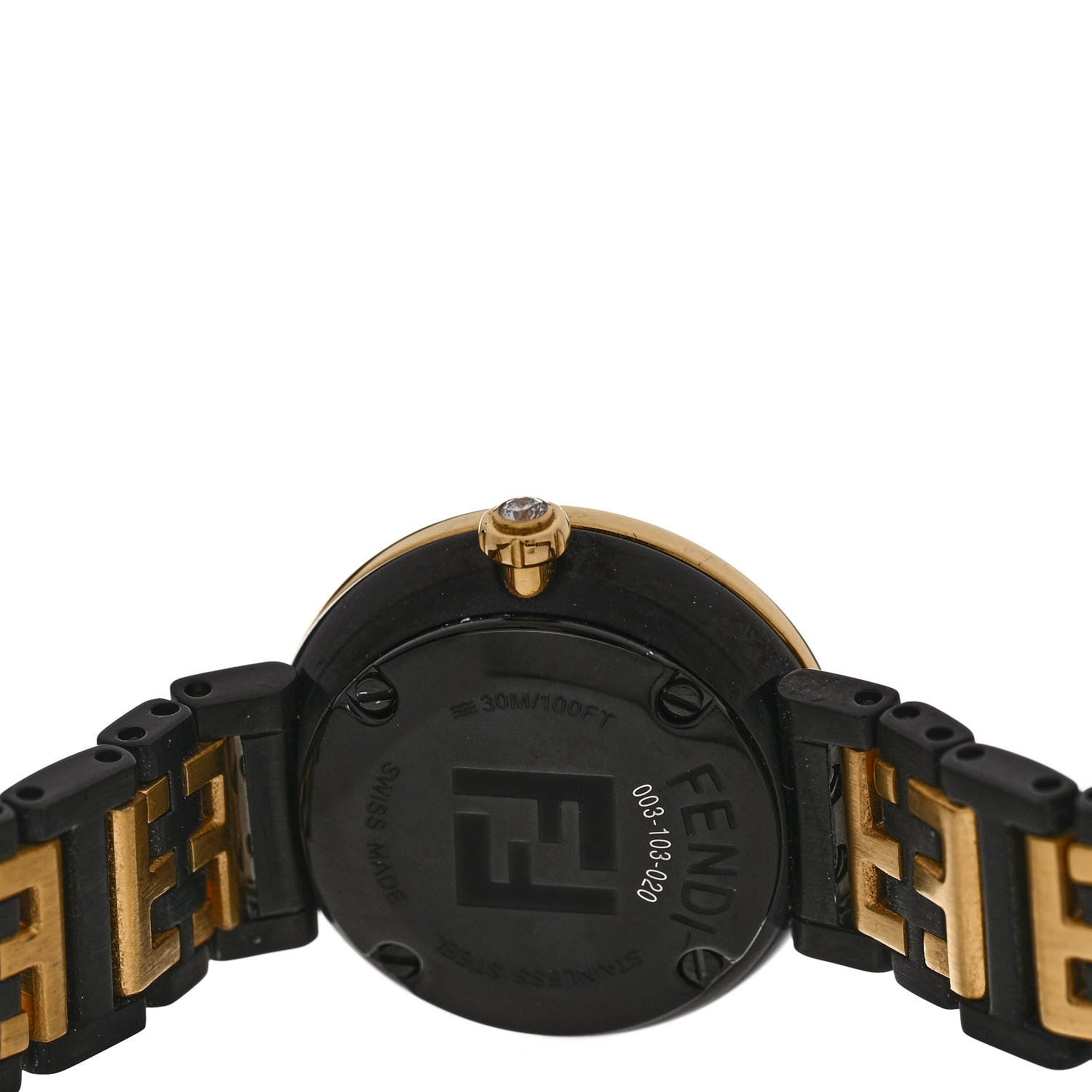 Fendi Stainless Steel Diamond Bezel Blue Mother of Pearl 19mm Fendi Forever Quartz Watch 4 of 4