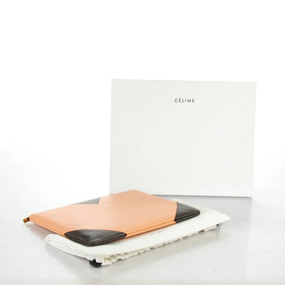 Celine Lambskin Bi-Color Coeur iPad Clutch Blush Black 4 of 7