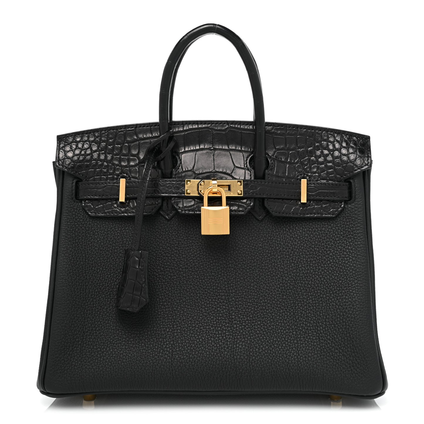 Togo Matte Alligator Birkin Touch 25 Black