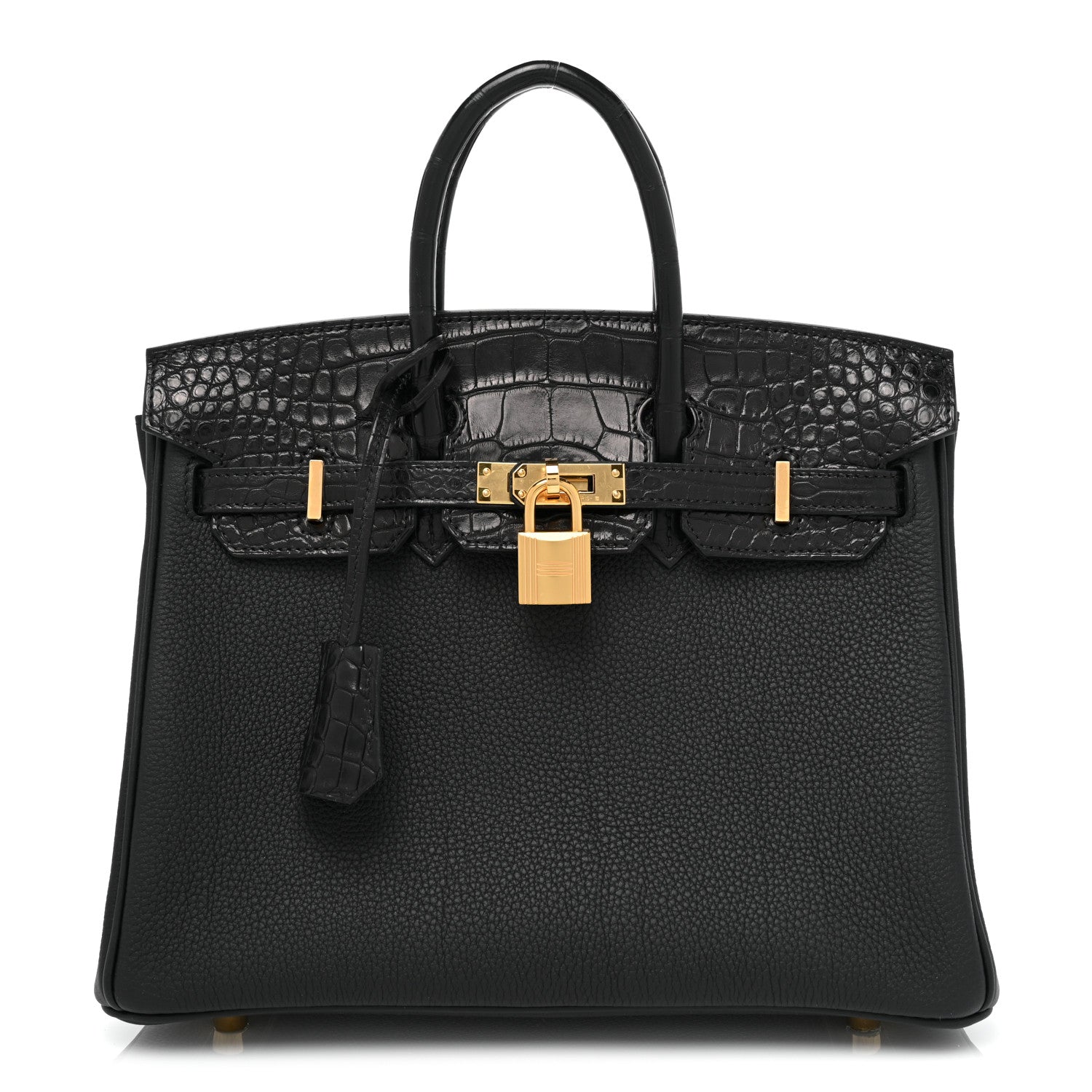 Hermes Togo Matte Alligator Birkin Touch 25 Black 1 of 7