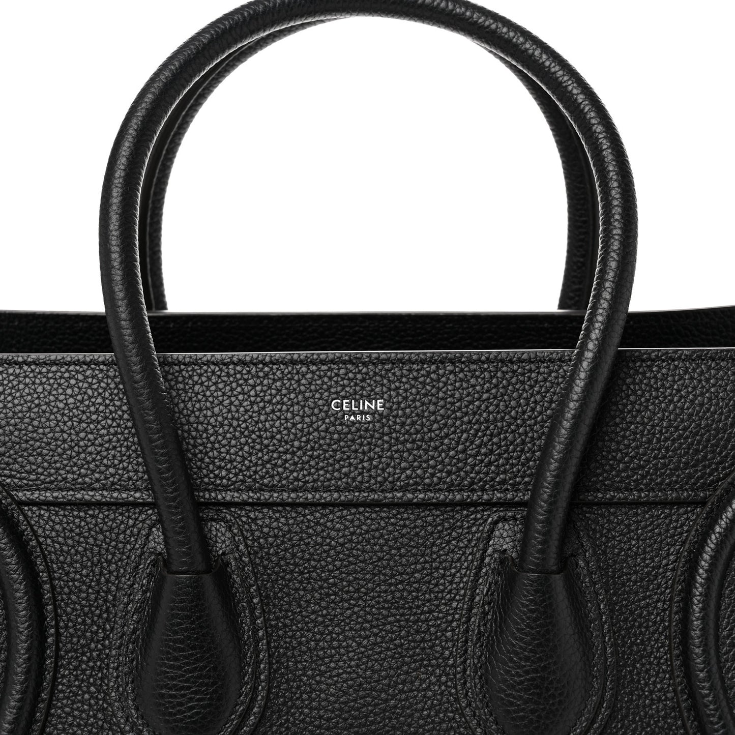 Drummed Calfskin Micro Luggage Black