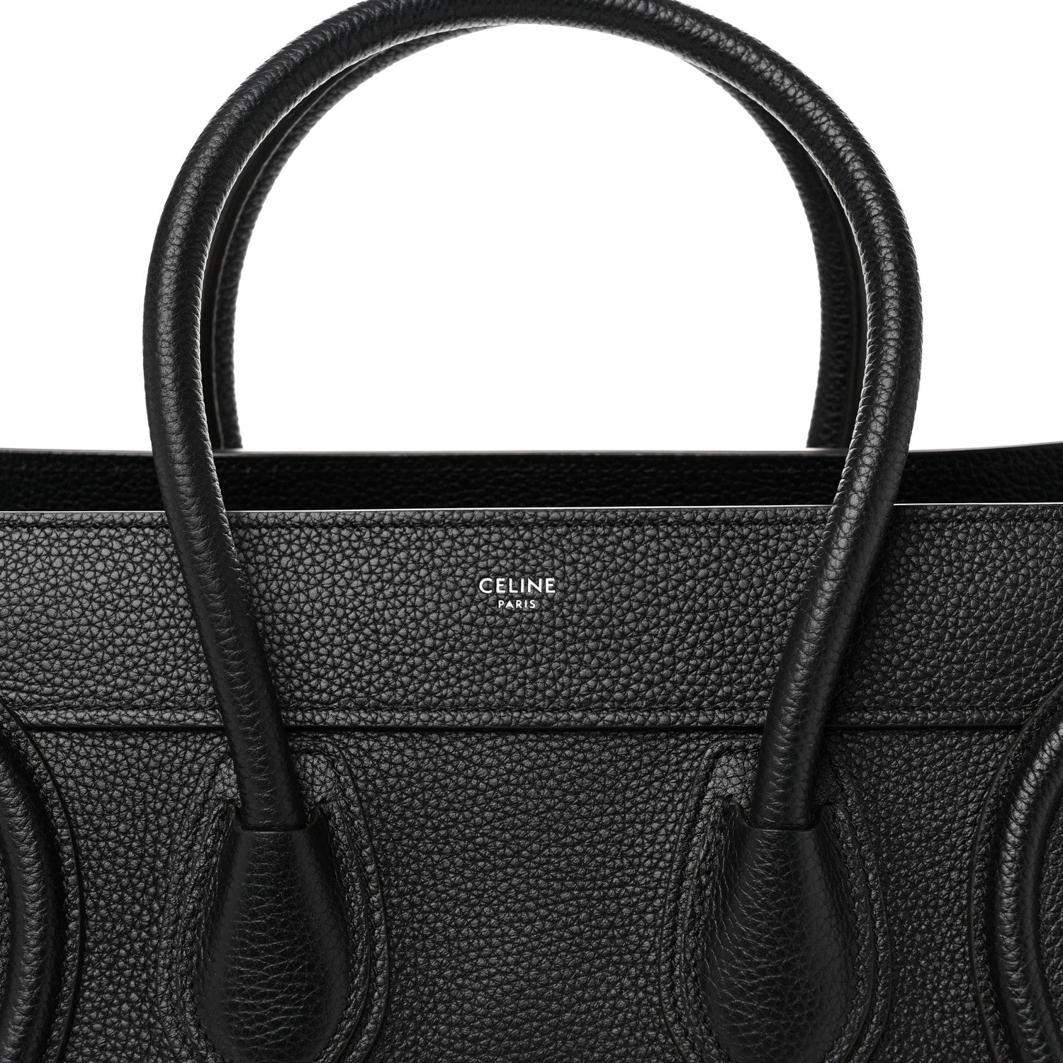 Celine Drummed Calfskin Micro Luggage Black 9 of 14