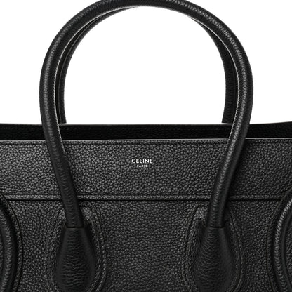 Celine Drummed Calfskin Micro Luggage Black 9 of 14