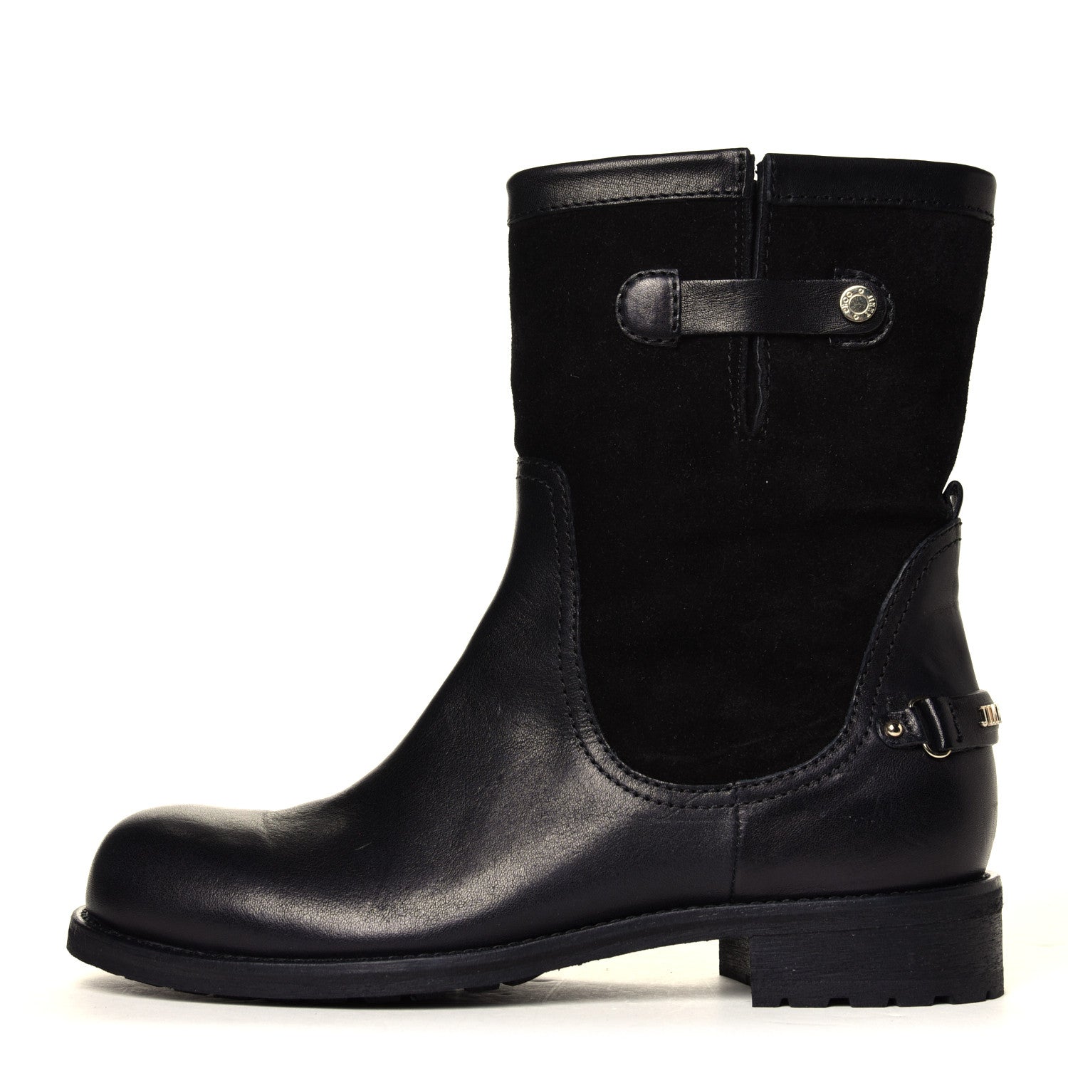 Jimmy Choo Calfskin Suede Dante Boots 37.5 Black 1 of 6