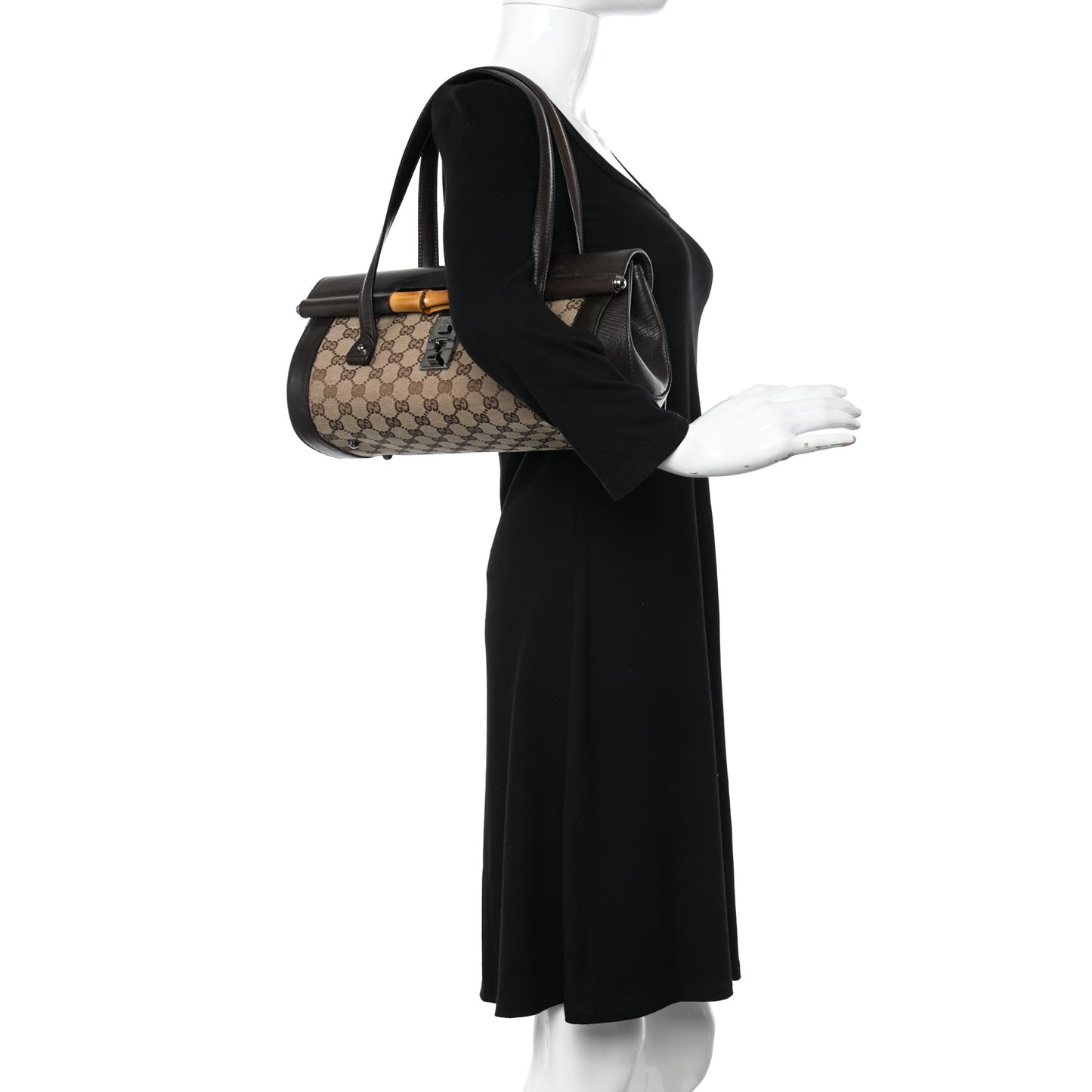 Monogram Bamboo Bullet Bag Dark Brown