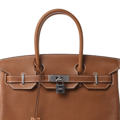 Hermes Natural Barenia Faubourg Birkin 30 Fauve 10 of 11