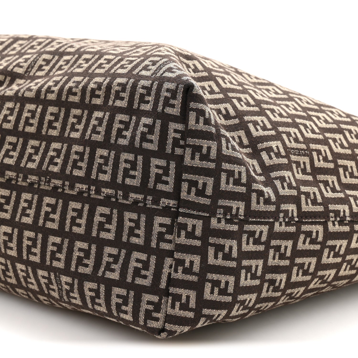 Fendi Zucchino Vitello Roll Tote  Testa di Moro Beige 10 of 10