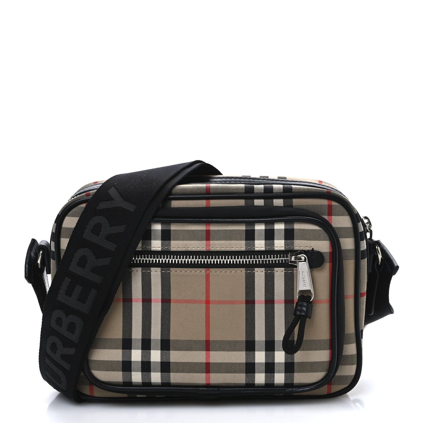 Vintage Check Calfskin Small Camera Bag Archive Beige