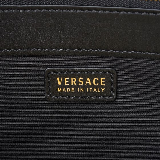 Versace Calfskin Embellished V Clutch Bag Black 6 of 7