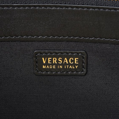 Versace Calfskin Embellished V Clutch Bag Black 6 of 7