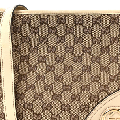 Gucci Monogram Medium New Britt Half Moon Hobo White 8 of 10