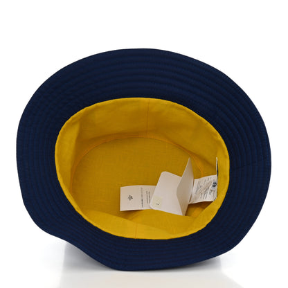 Hermes Gabardine Cotton Swift Bob Elvis Robot Bucket Hat 58 Bleu 7 of 9