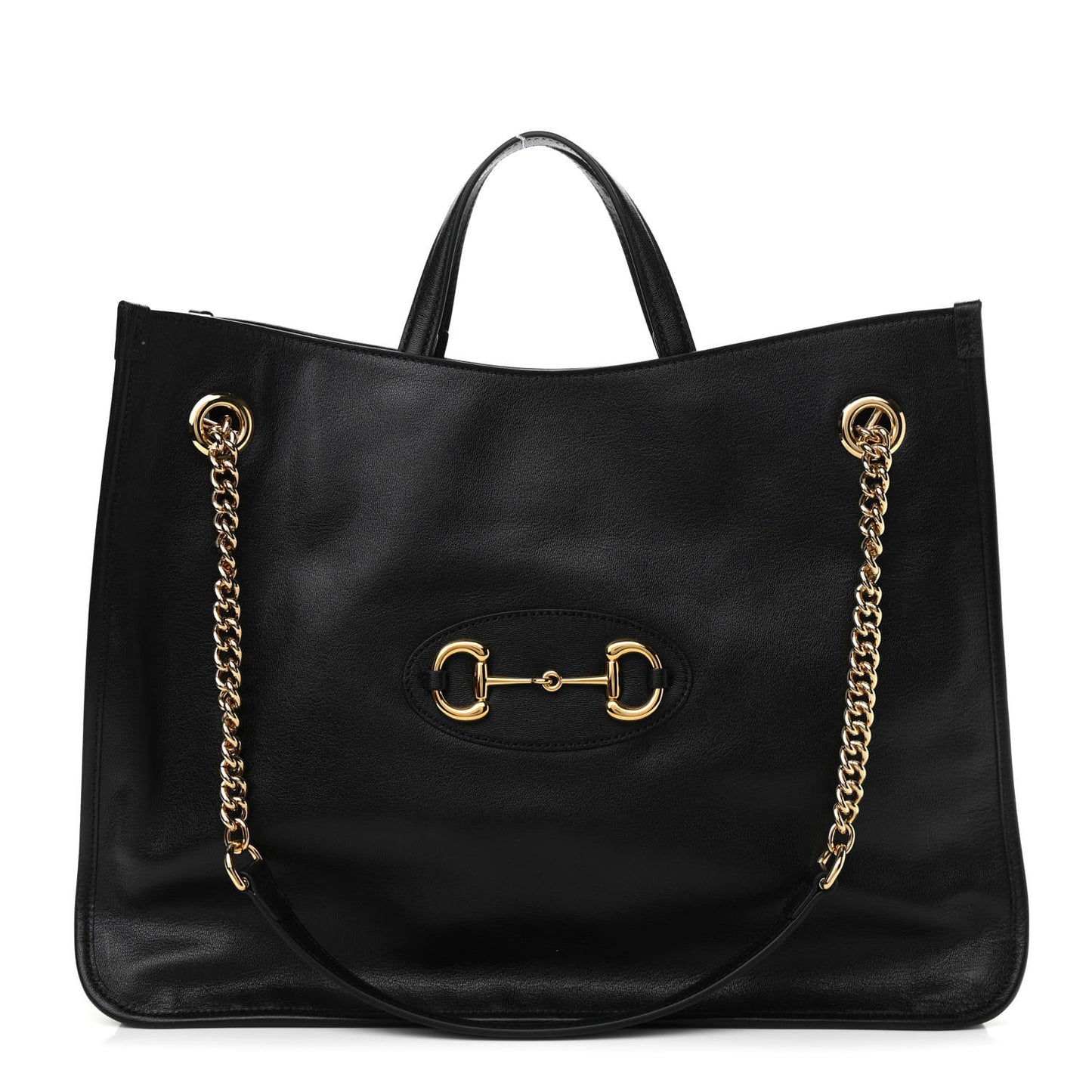 Calfskin Large Horsebit 1955 Tote Bag Black