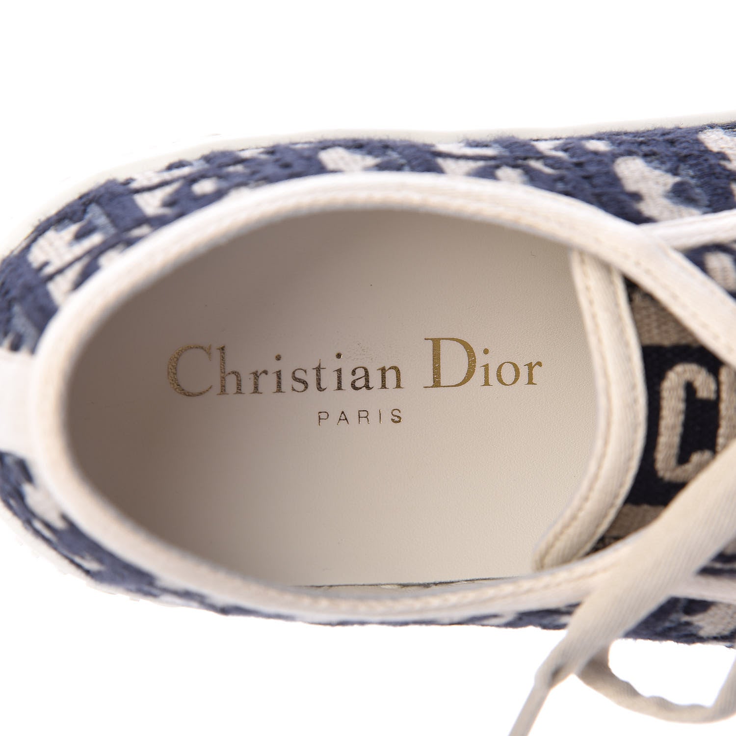 Christian Dior Canvas Oblique Walk'N'Dior Low Top Sneakers 40 Deep Blue 7 of 9