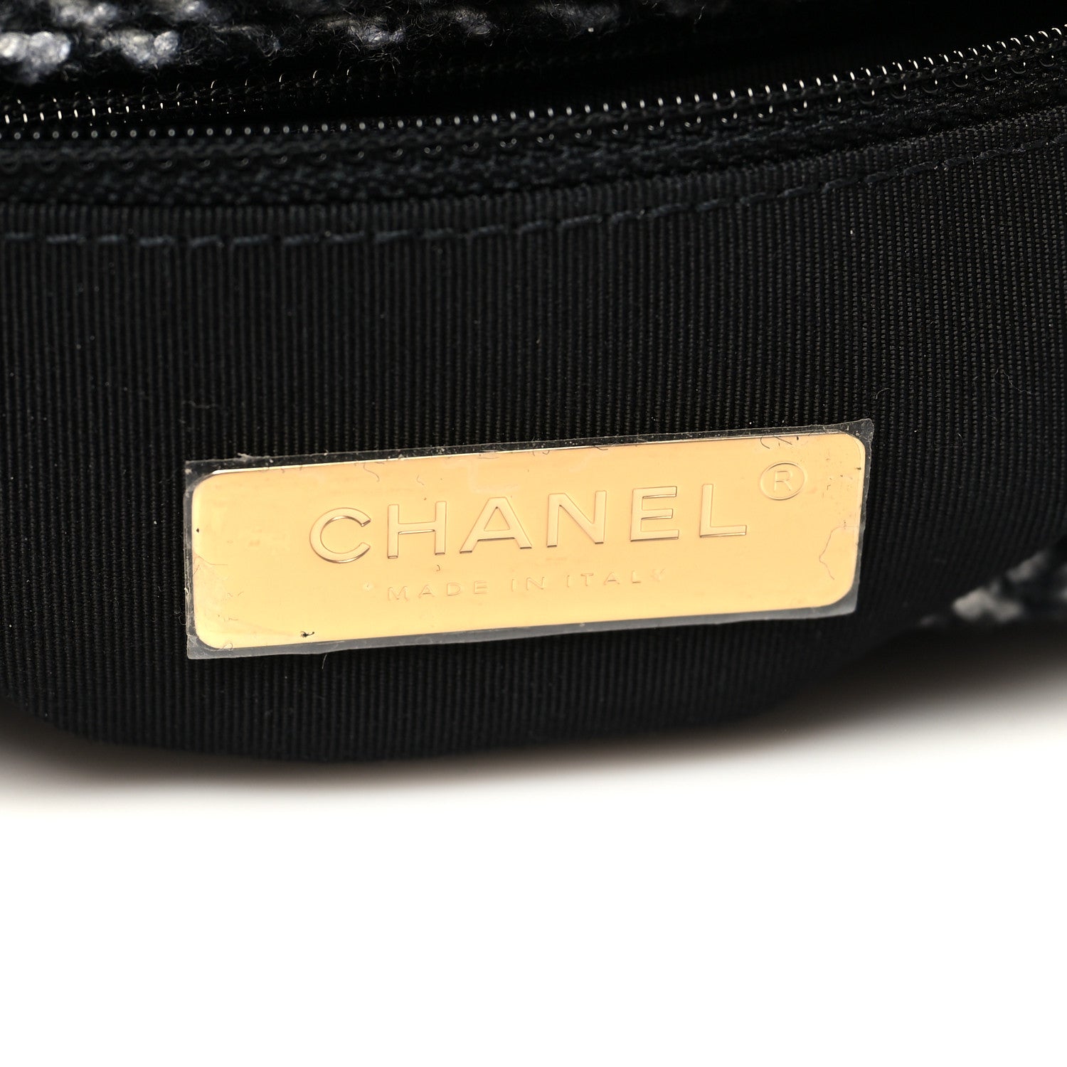 Chanel Tweed Quilted Medium Chanel 19 Flap Grey 6 of 11