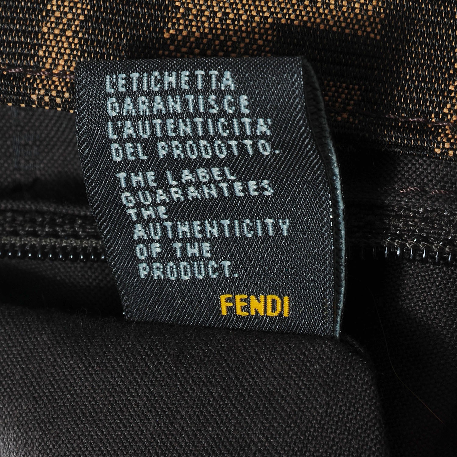 Fendi Zucca Mia Shoulder Flap Tobacco Blue 6 of 9