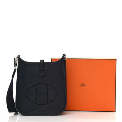 Hermes Taurillon Clemence Amazone Evelyne TPM Bleu Nuit Bleu Indigo 11 of 11