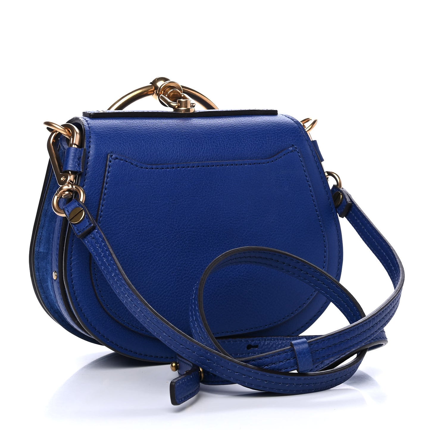Calfskin Suede Small Nile Bracelet Bag Majesty Blue