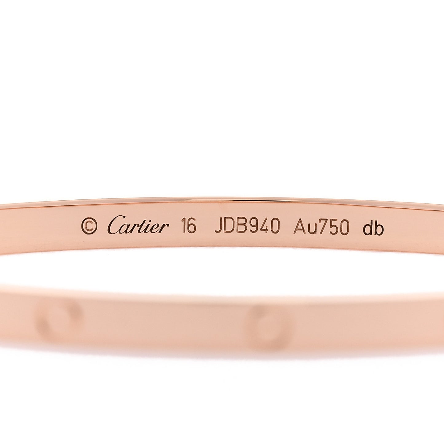 18K Pink Gold Small LOVE Bracelet 16