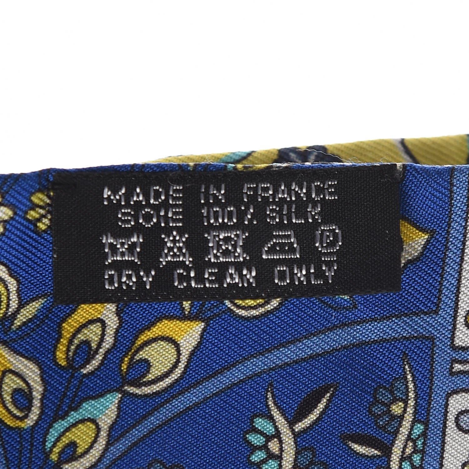 Hermes Silk Au Pays Des Oiseaux Fleurs Twilly Bleu Dur Jaune Vif Turquosie 3 of 5