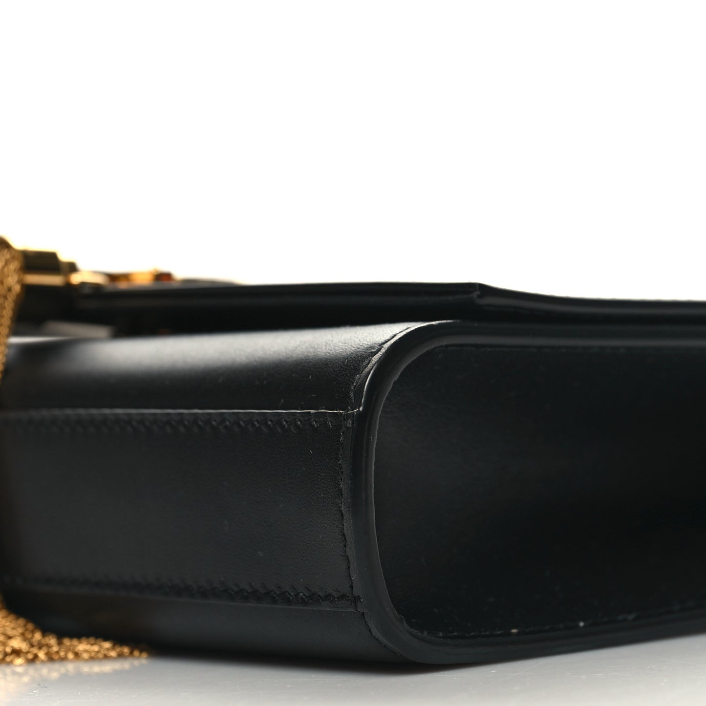 Calfskin Small Classic Monogram Kate Tassel Satchel Black