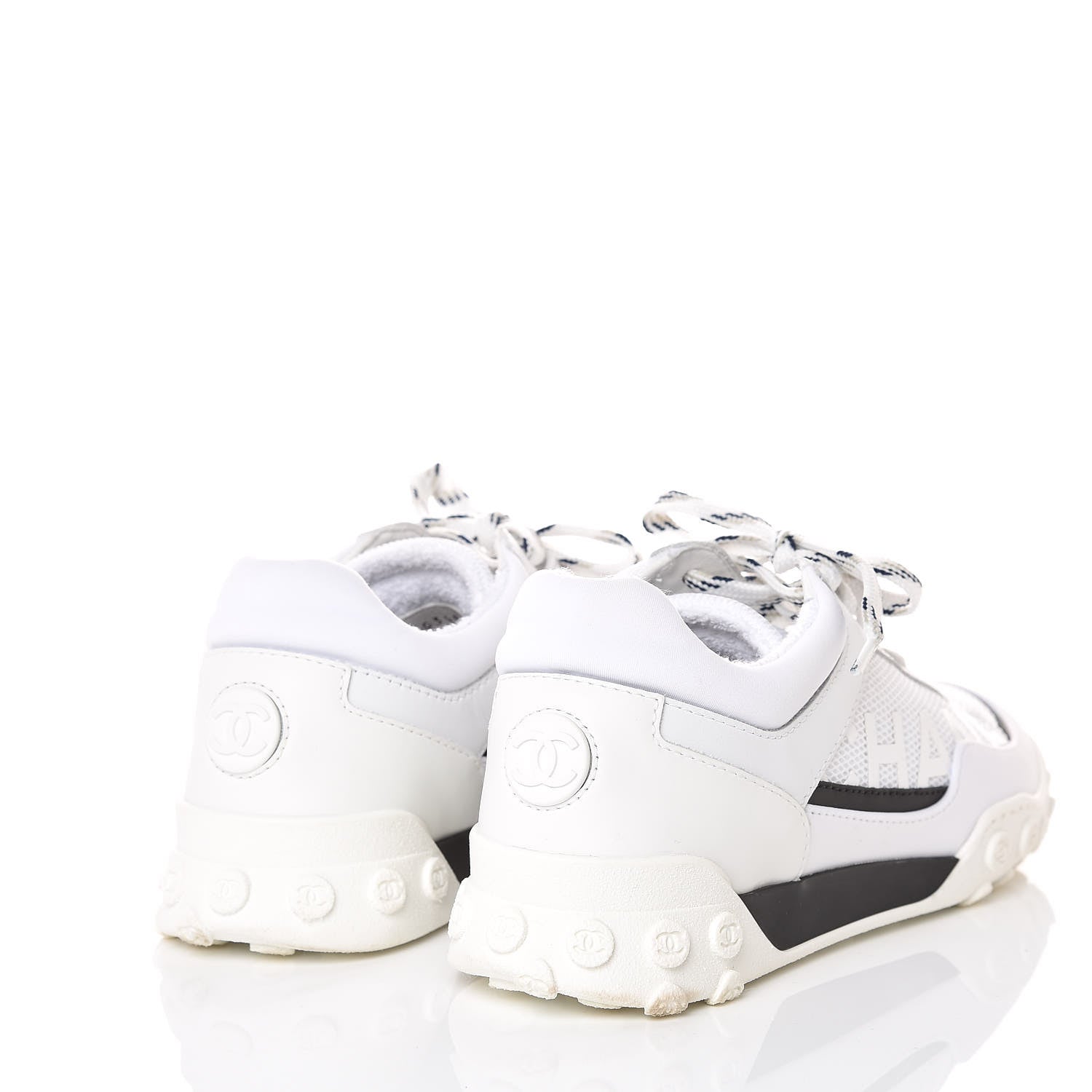 Chanel Calfskin Mesh Sneakers 36 White 4 of 12