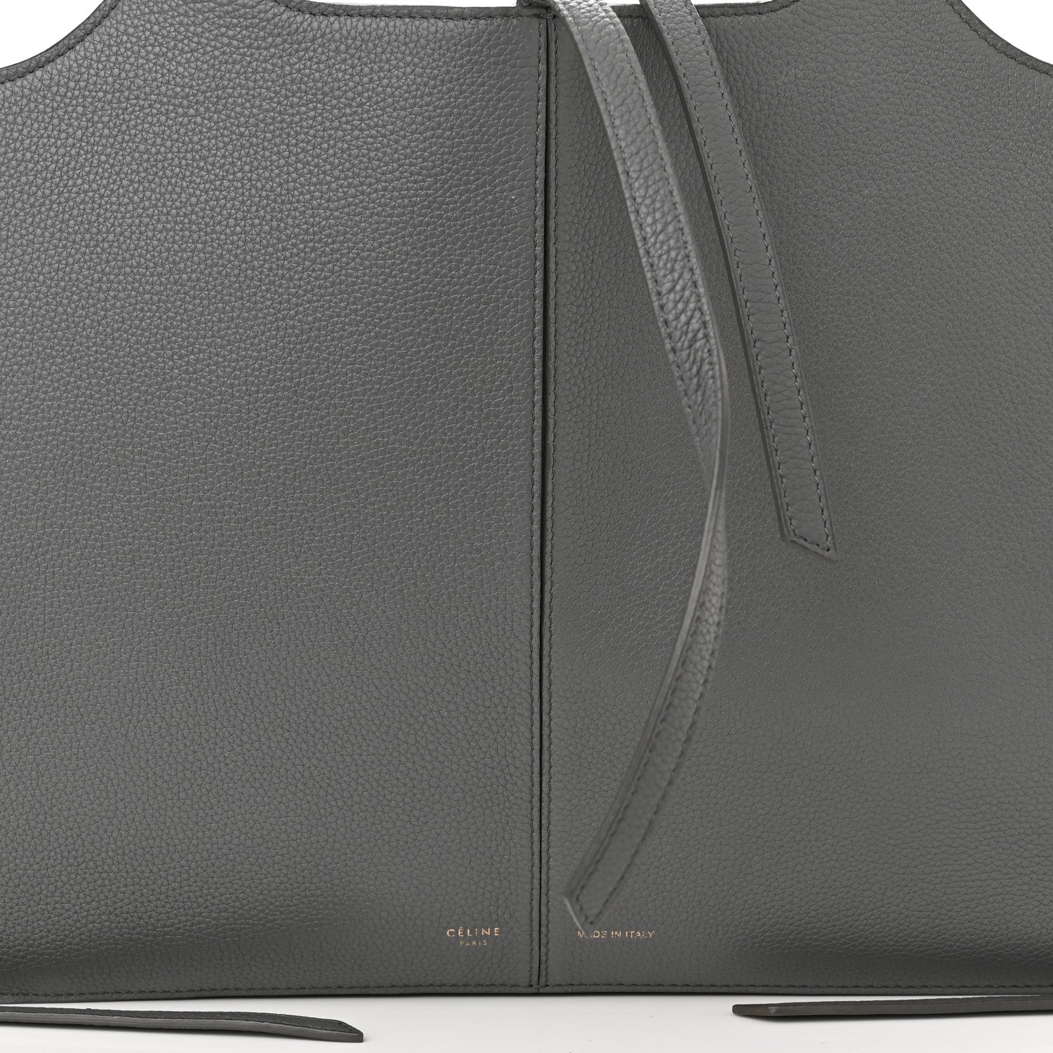 Celine Baby Grained Calfskin Medium Tri-Fold Bag Grey 7 of 15