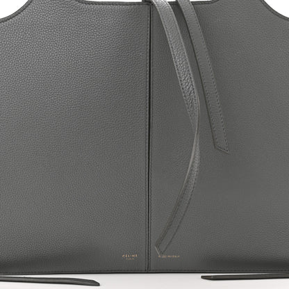 Celine Baby Grained Calfskin Medium Tri-Fold Bag Grey 7 of 15