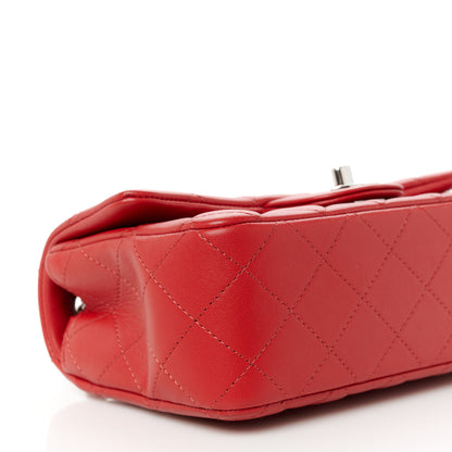 Chanel Lambskin Quilted Mini Rectangular Flap Red 10 of 12