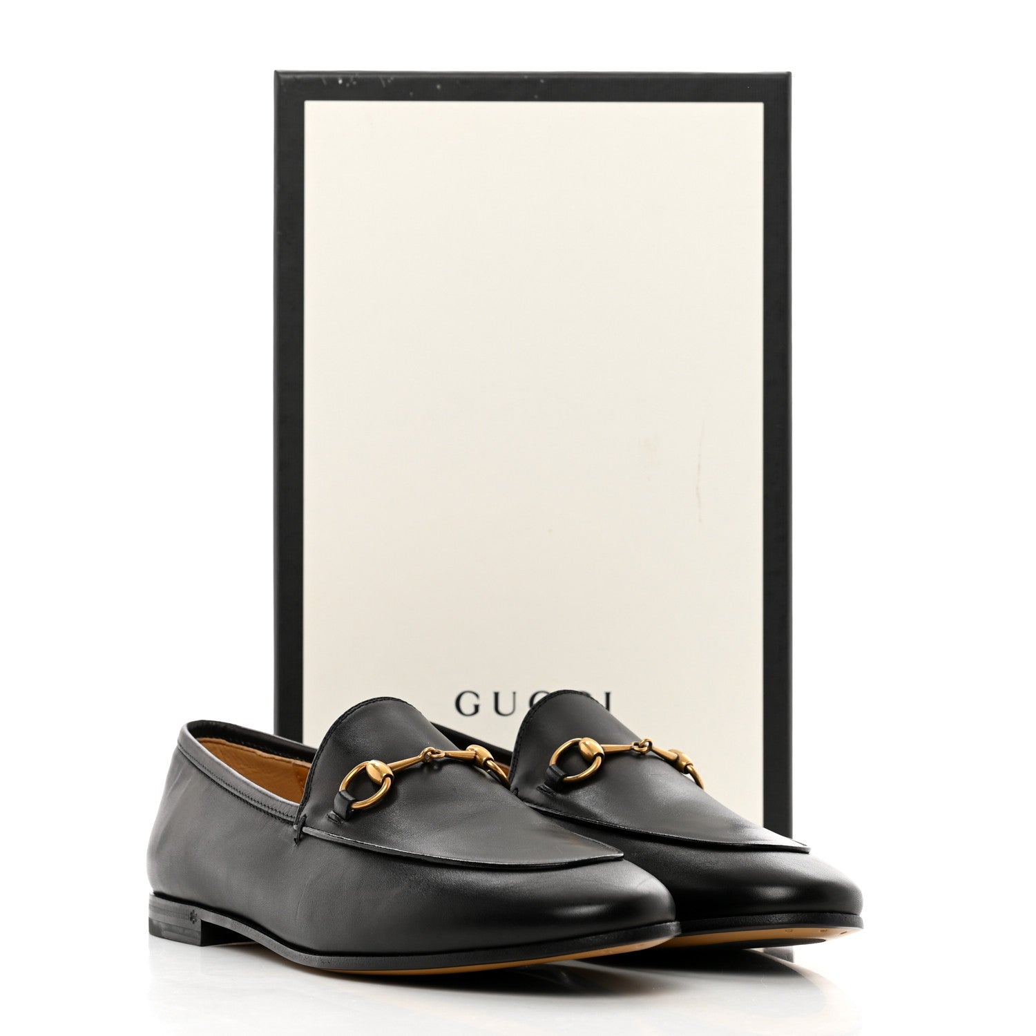 Gucci Calfskin Womens Jordaan Loafers 38.5 Black 9 of 9