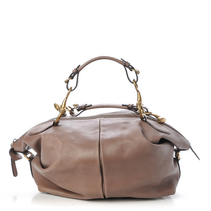 Gucci Calfskin Soft Icon Top Handle Bag Pink Tan 1 of 14
