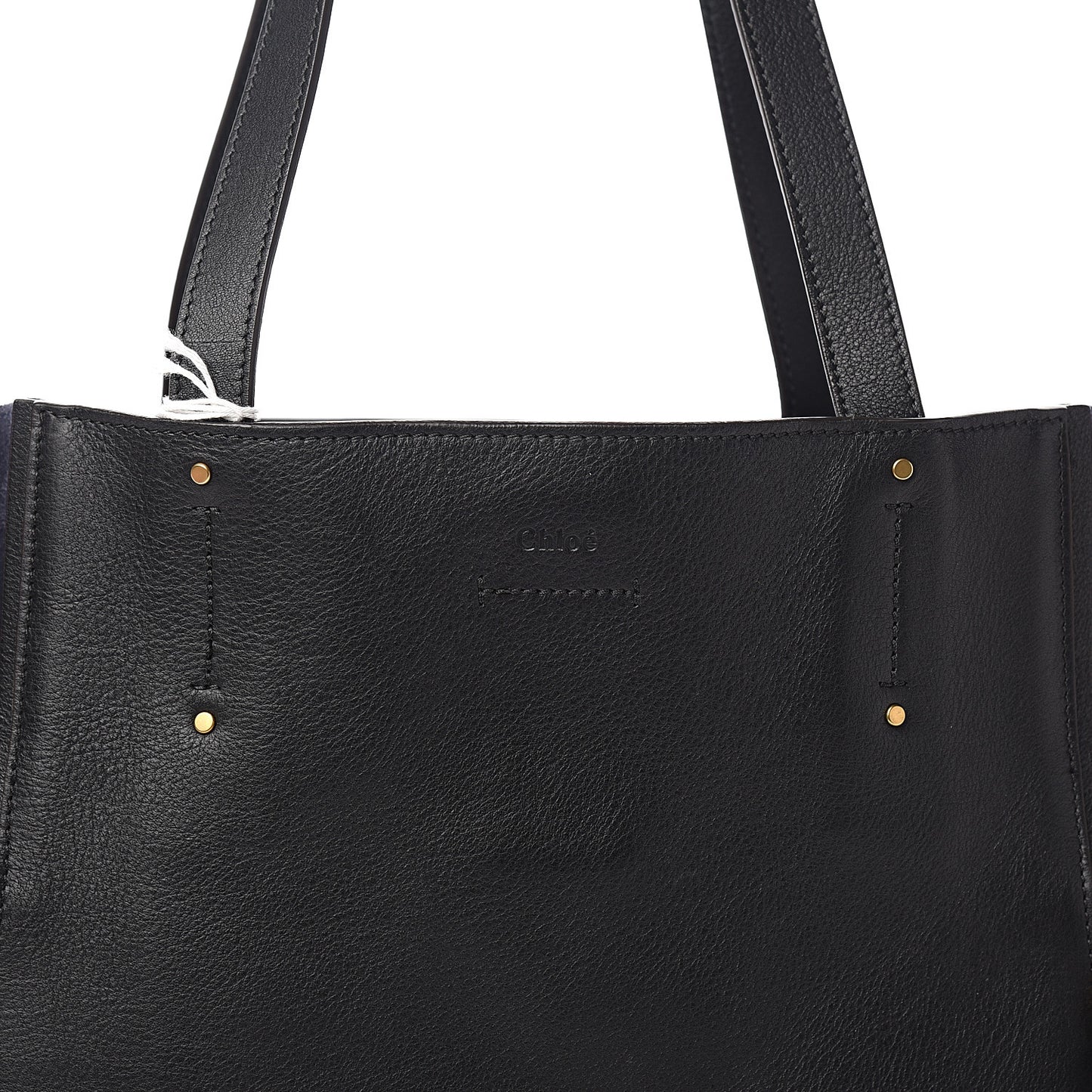 Smooth Calfskin Medium Milo Shopping Tote Black