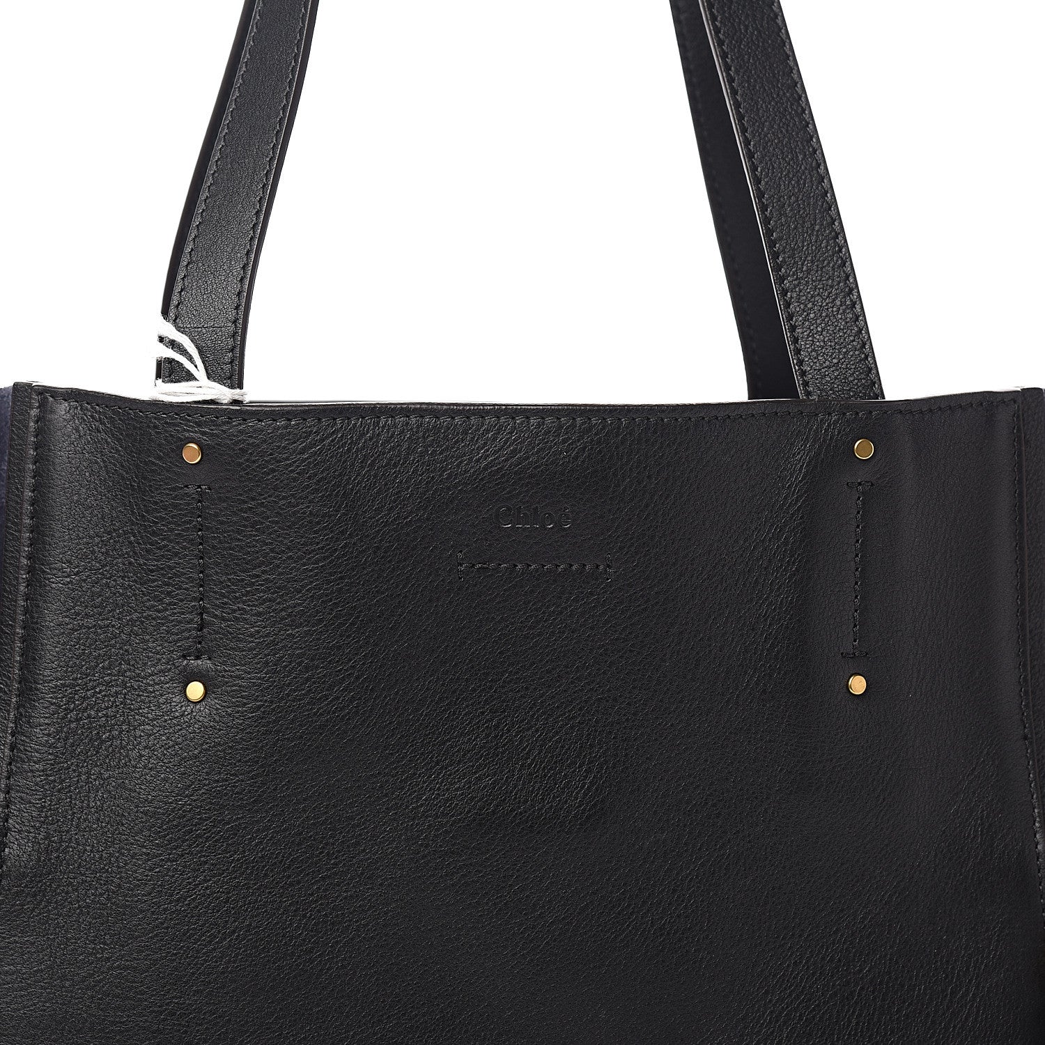 Chloe Smooth Calfskin Medium Milo Shopping Tote Black 8 of 8