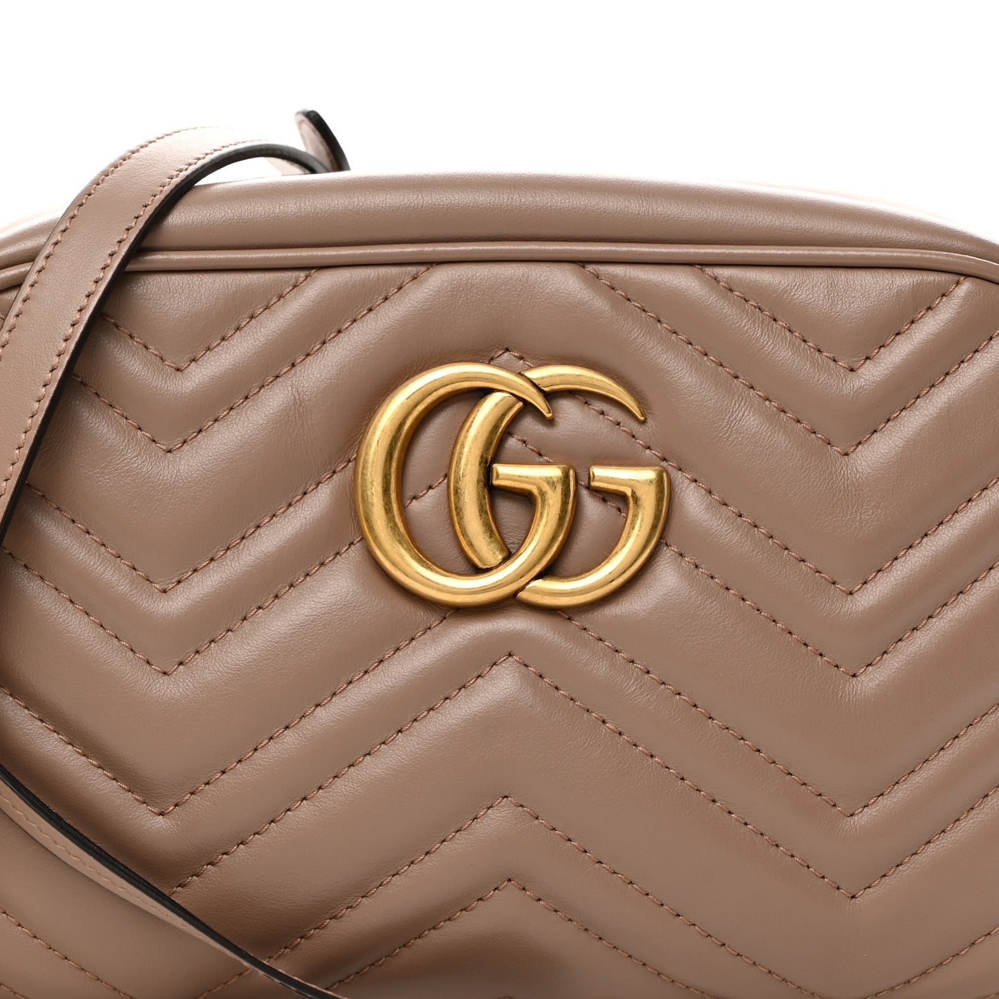 Calfskin Matelasse Small GG Marmont Chain Shoulder Bag Porcelain Rose