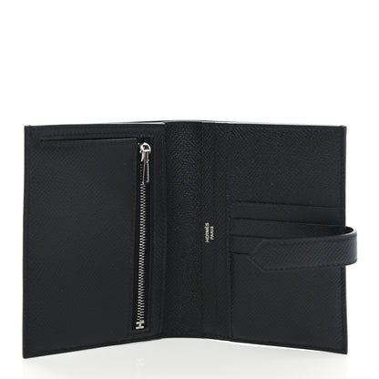 Hermes Epsom Bearn Compact Wallet Black 5 of 8
