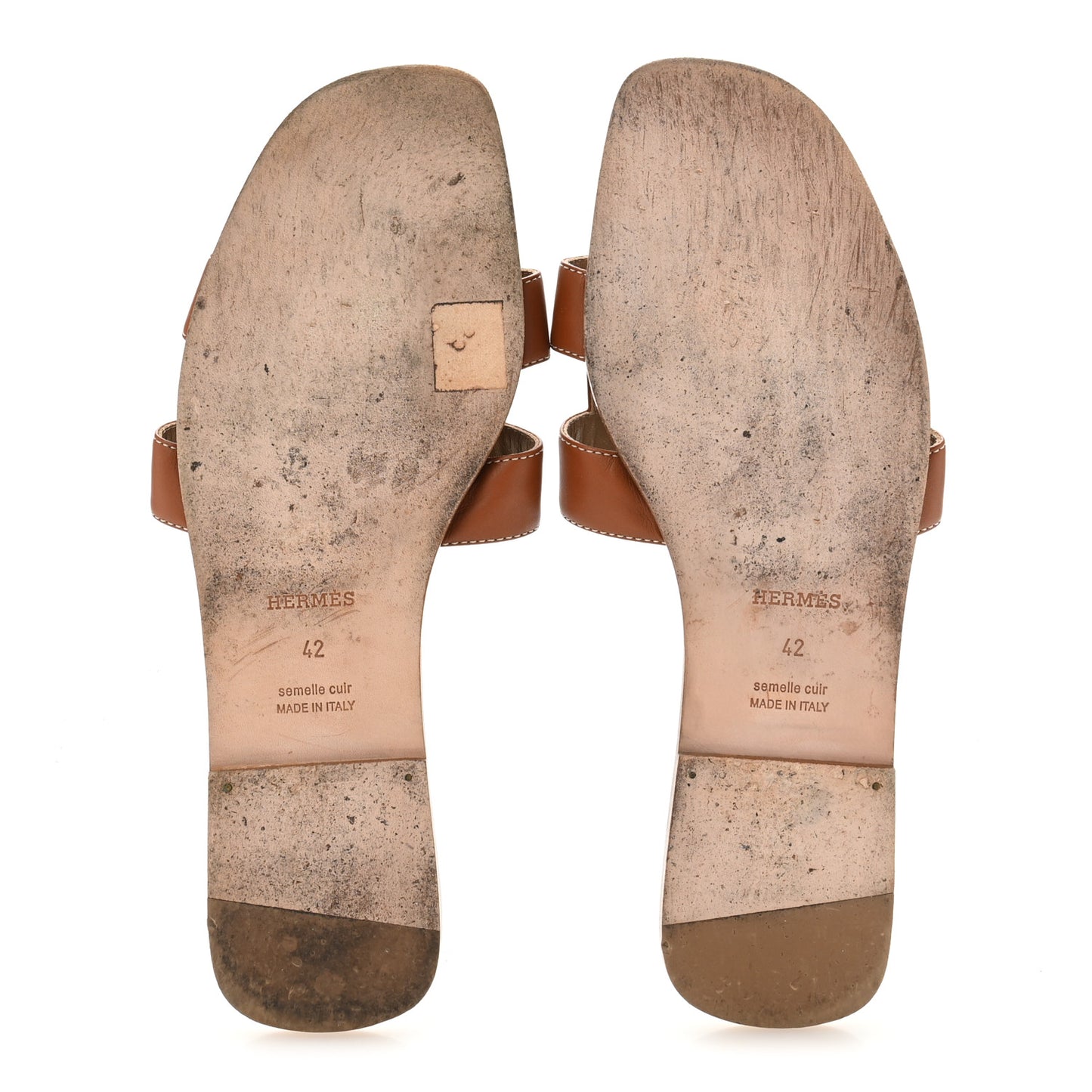 Box Calfskin Oran Sandals 42 Gold