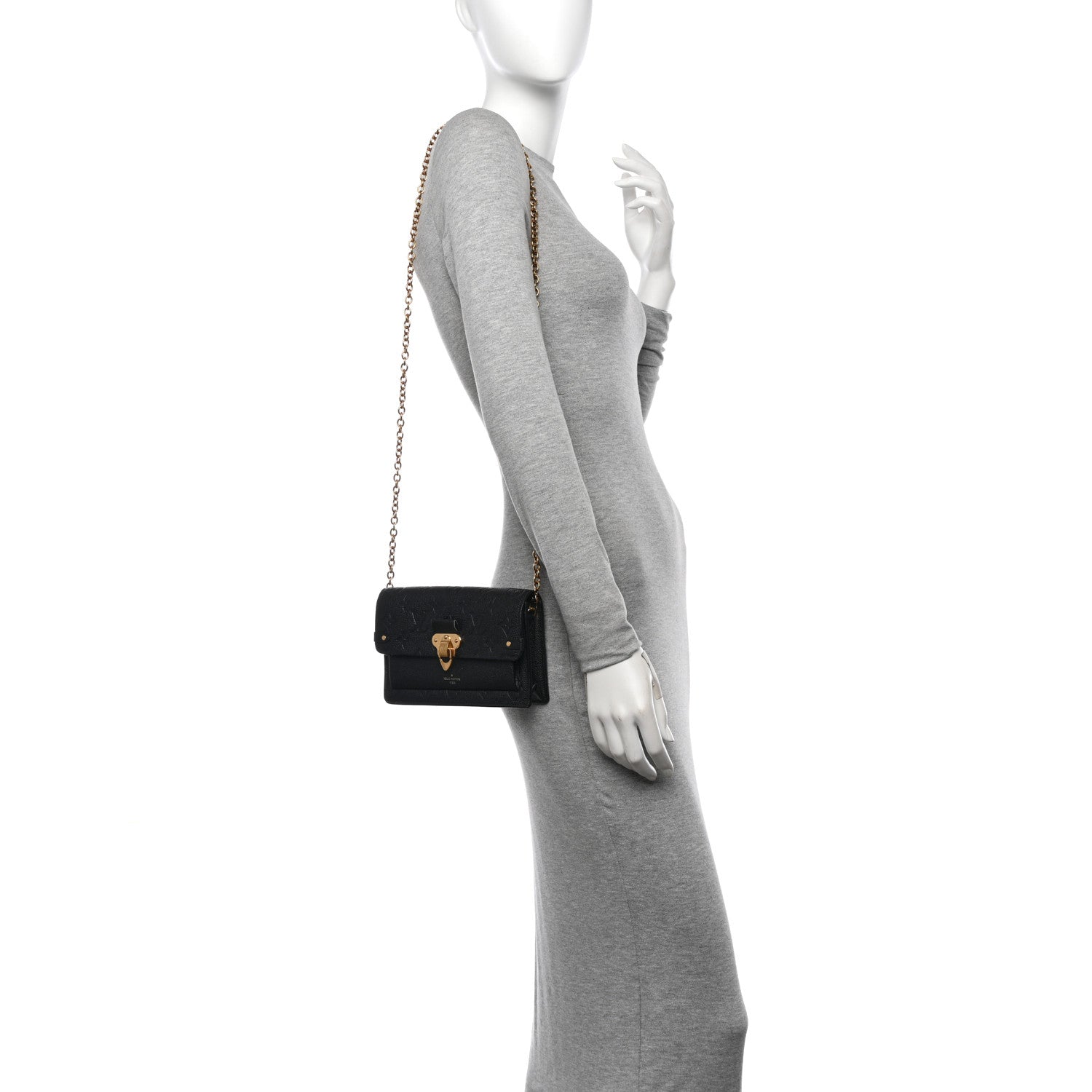 Louis Vuitton Empreinte Vavin Chain Wallet Black 2 of 11