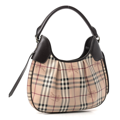 Burberry Haymarket Check Small Brooklyn Hobo Brown 2 of 9
