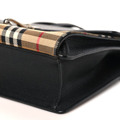 Burberry Derby Calfskin Vintage Check Small Macken Crossbody Bag Black 9 of 10