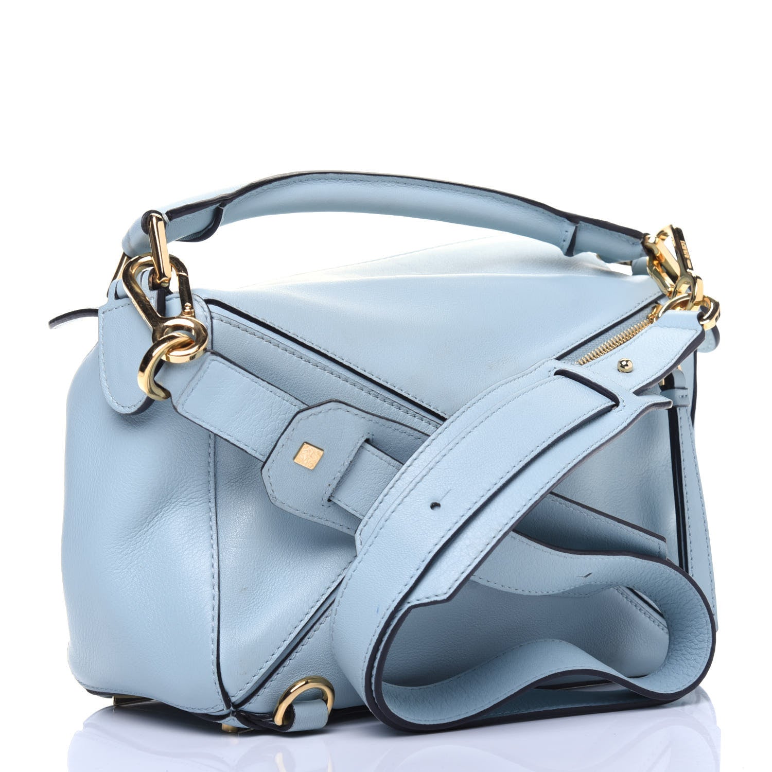 Loewe Calfskin Small Puzzle Bag Aqua 4 of 25