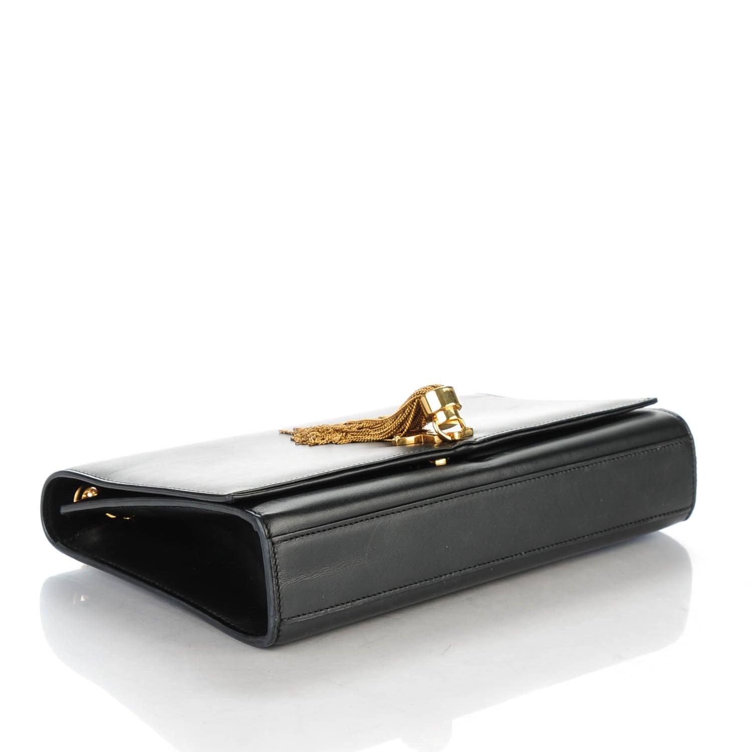 Saint Laurent Smooth Calfskin Medium Classic Monogram Kate Tassel Satchel Black 4 of 7