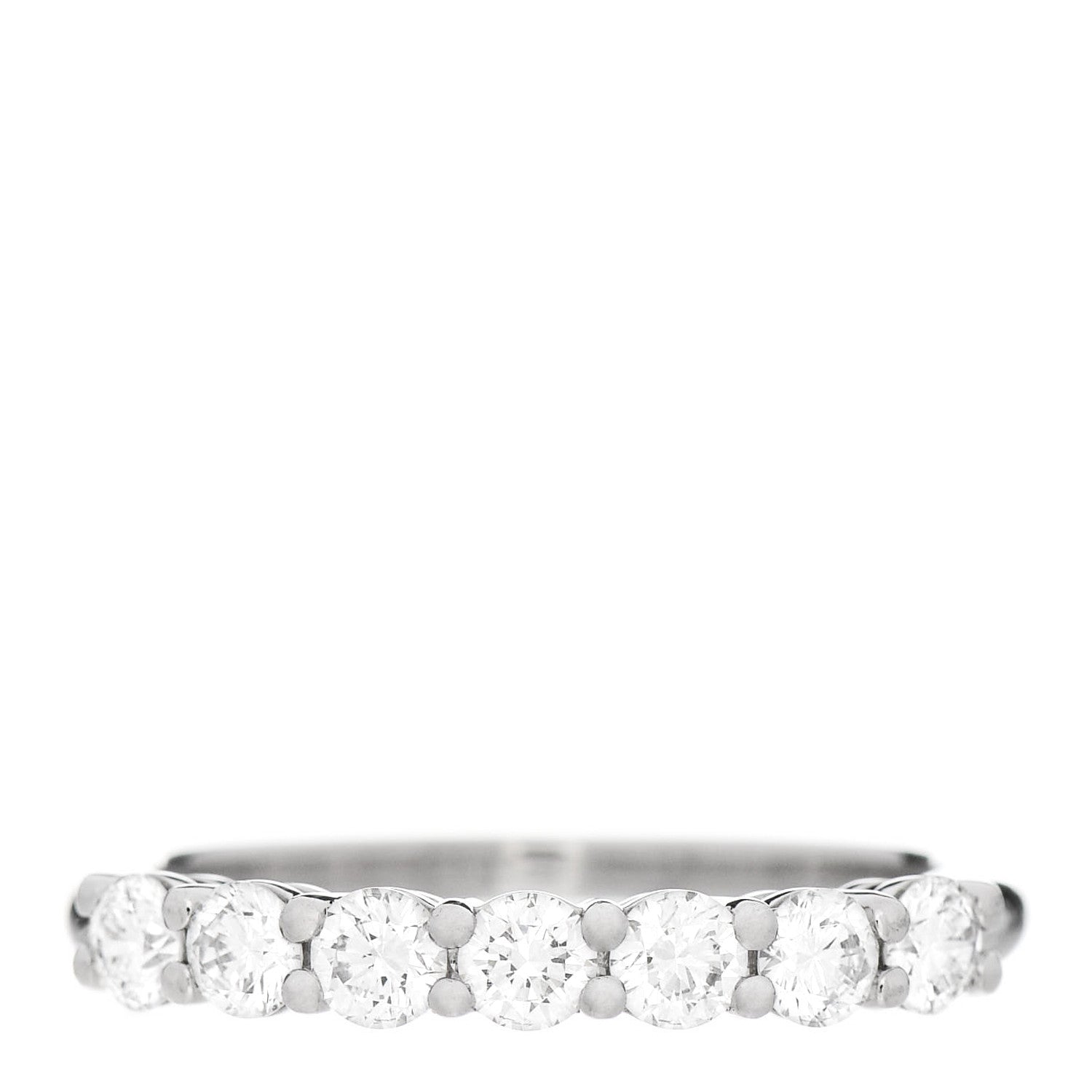 Tiffany Platinum Diamond 3mm Half Circle Embrace Band Ring 50 5.25 1 of 4