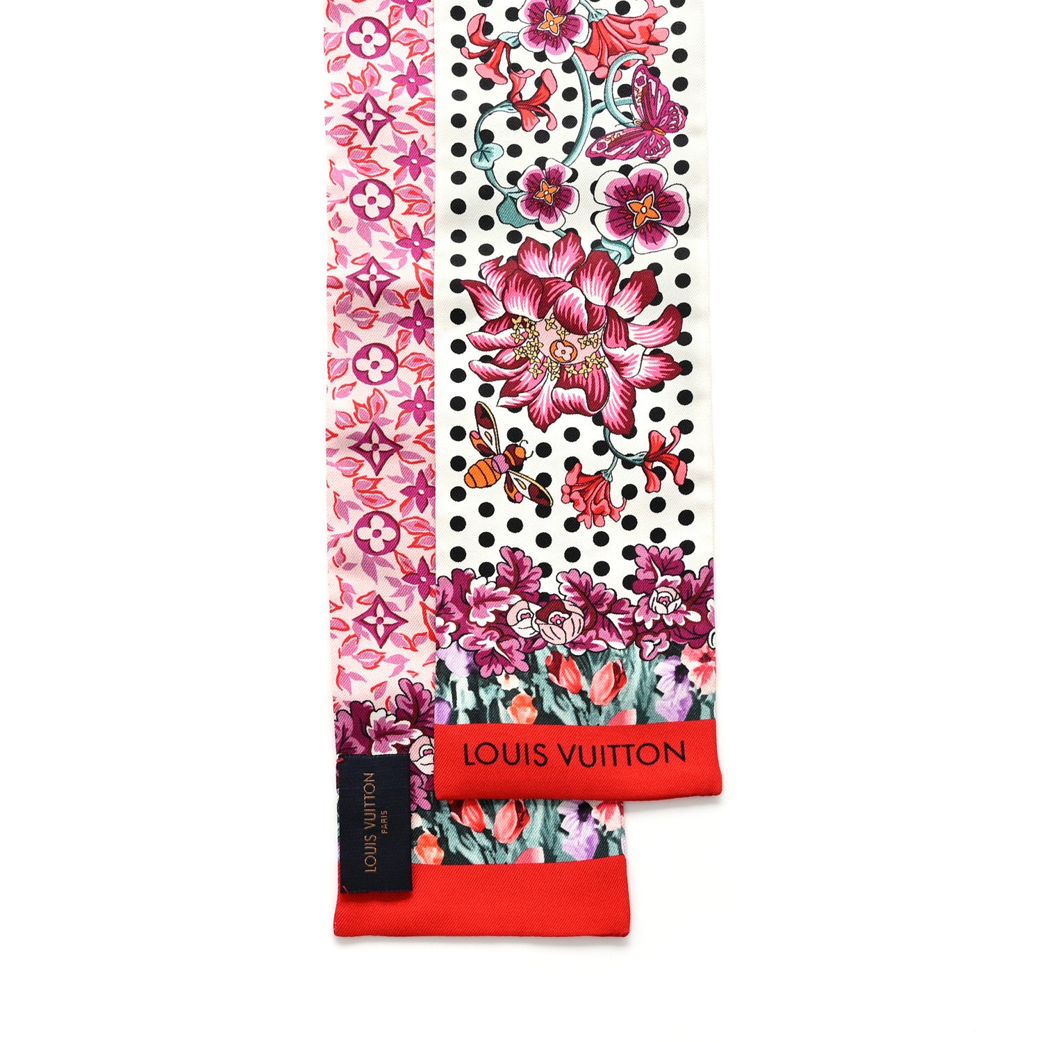 Louis Vuitton Silk Louis In The Garden Bandeau Fuchsia 2 of 8