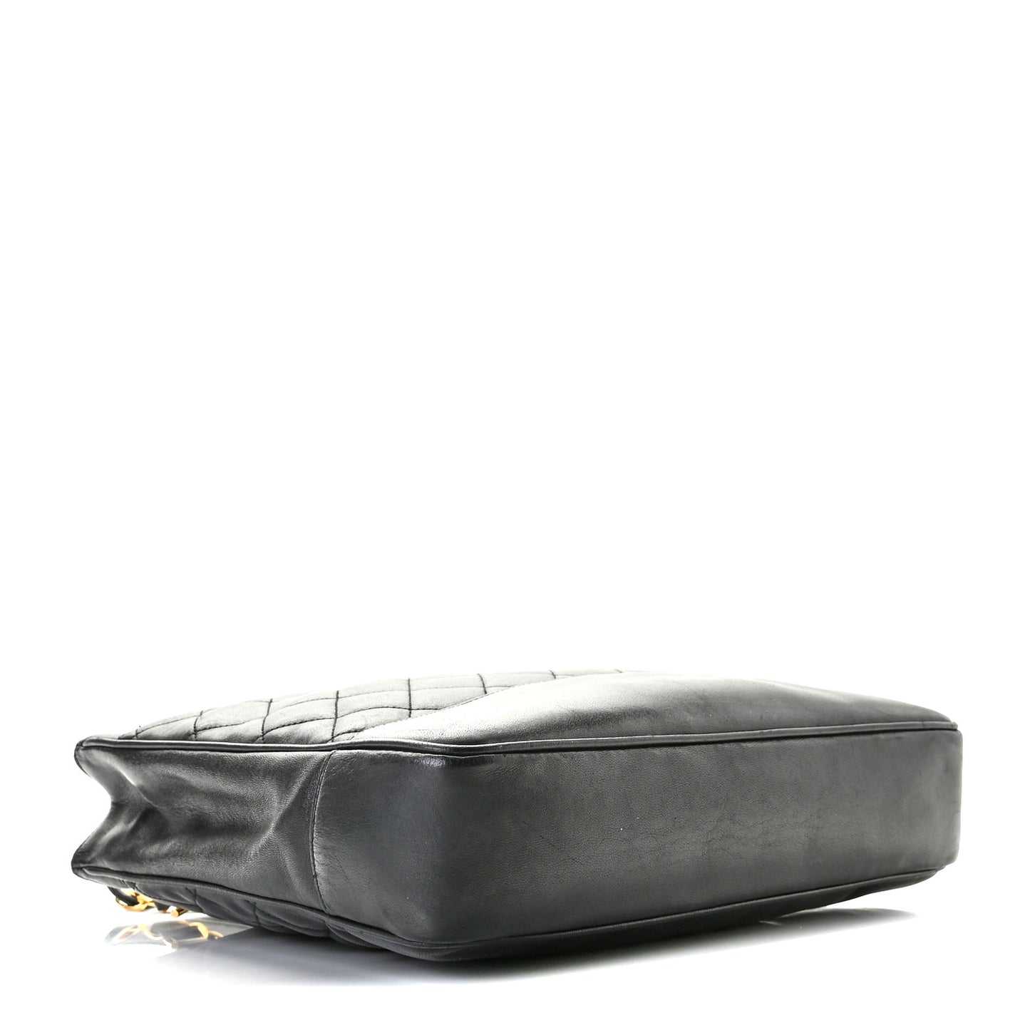 Lambskin Quilted Shoulder Bag Black