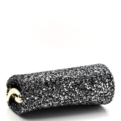 Jimmy Choo Glitter Fabric Mini Tube Black Silver 4 of 6