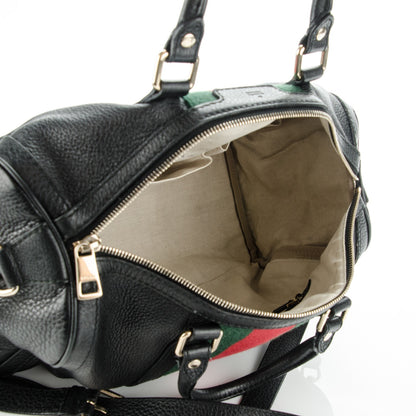 Gucci Calfskin Vintage Web Medium Boston Black 7 of 8