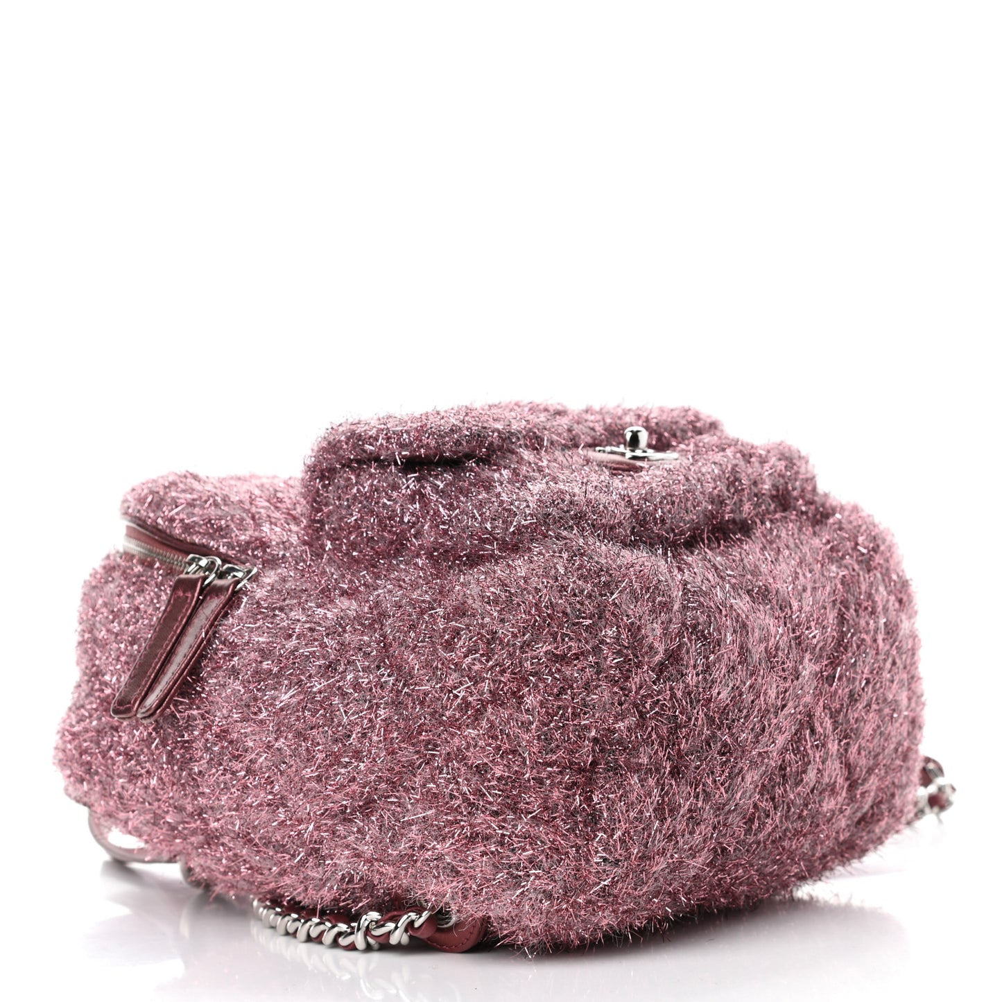 Lurex Knit Mini Pluto Glitter Backpack Pink