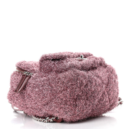 Chanel Lurex Knit Mini Pluto Glitter Backpack Pink 3 of 4
