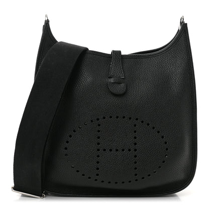 Hermes Taurillon Clemence Evelyne III PM  Black 1 of 10