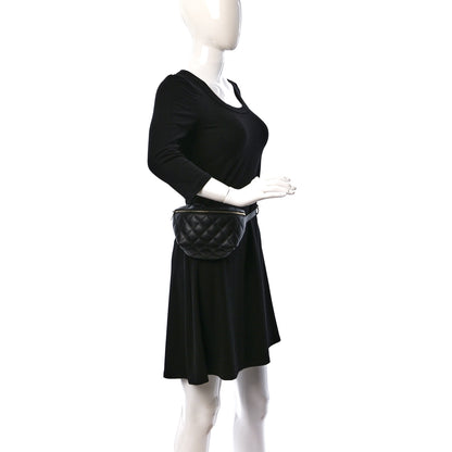 Chanel Calfskin Quilted Waist Belt Bag Black 2 of 9